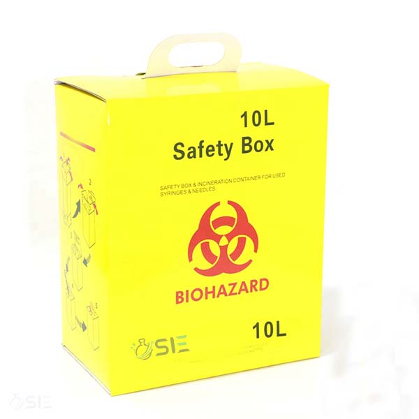 Safety Box for used Syringes/Needles, 5 liter,