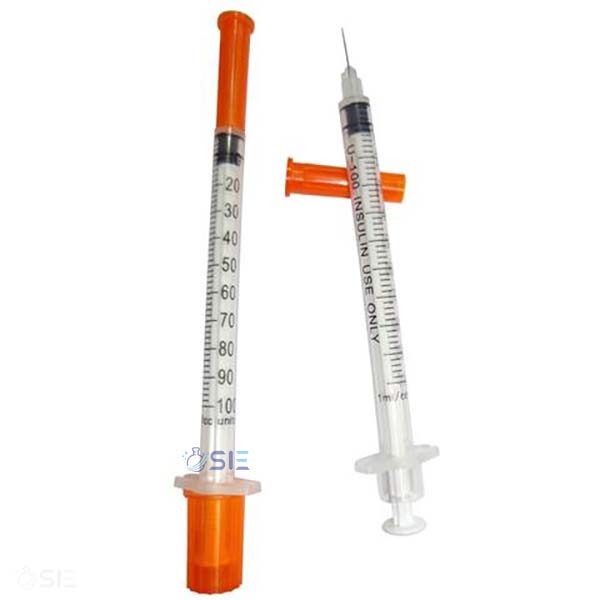 Syringe, insulin, 1ml, U-100, 30-31g