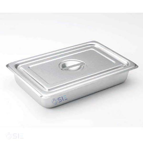 Tray, instruments, 225 x 125 x 50mm, with cover