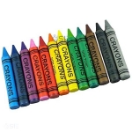 Crayon, wax, jumbo size, assorted colours,
