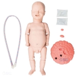 Foetal baby with umbilical cord and placenta